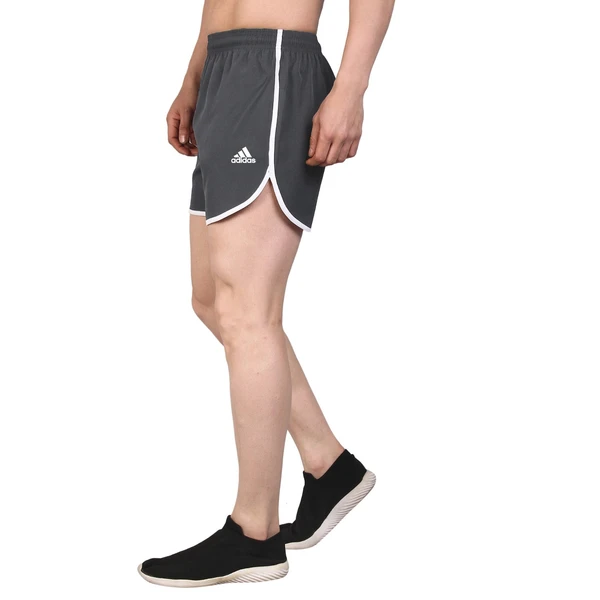 AD7503-Set Of 4 Pcs@155/Pc- Sports NS Lycra Fabric Running Panel Shorts-AD7503-AN13-S02-DGY - M-1, L-1, XL-1, XXL-1, Dark Grey