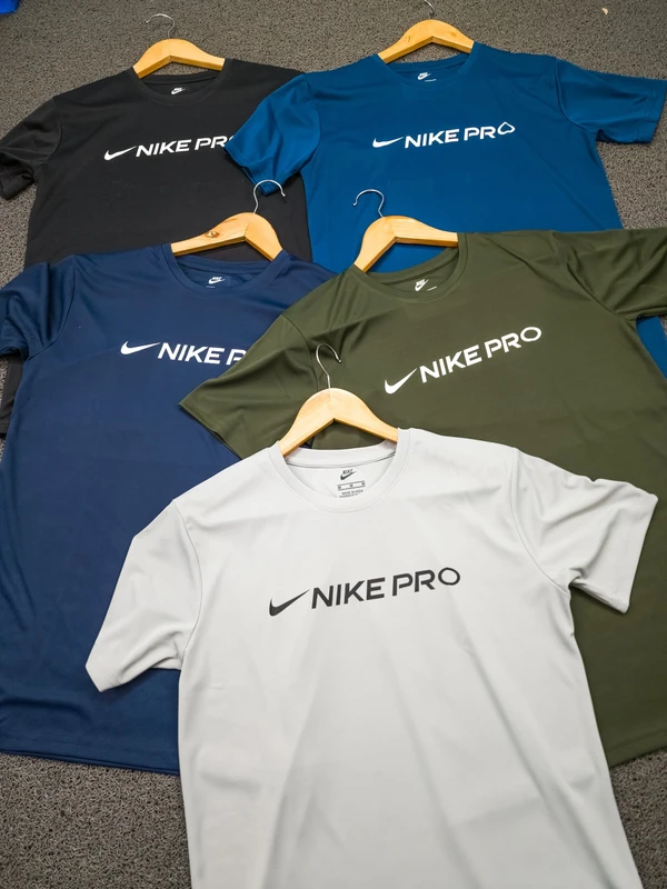 NK2003-Set Of 4 Pcs@145/Pc-Sports Drifit 2 Way Fabric Half Sleeves T-Shirt-NK2003-RP16-S02-AIR - M-1, L-1, XL-1, XXL-1, Airforce