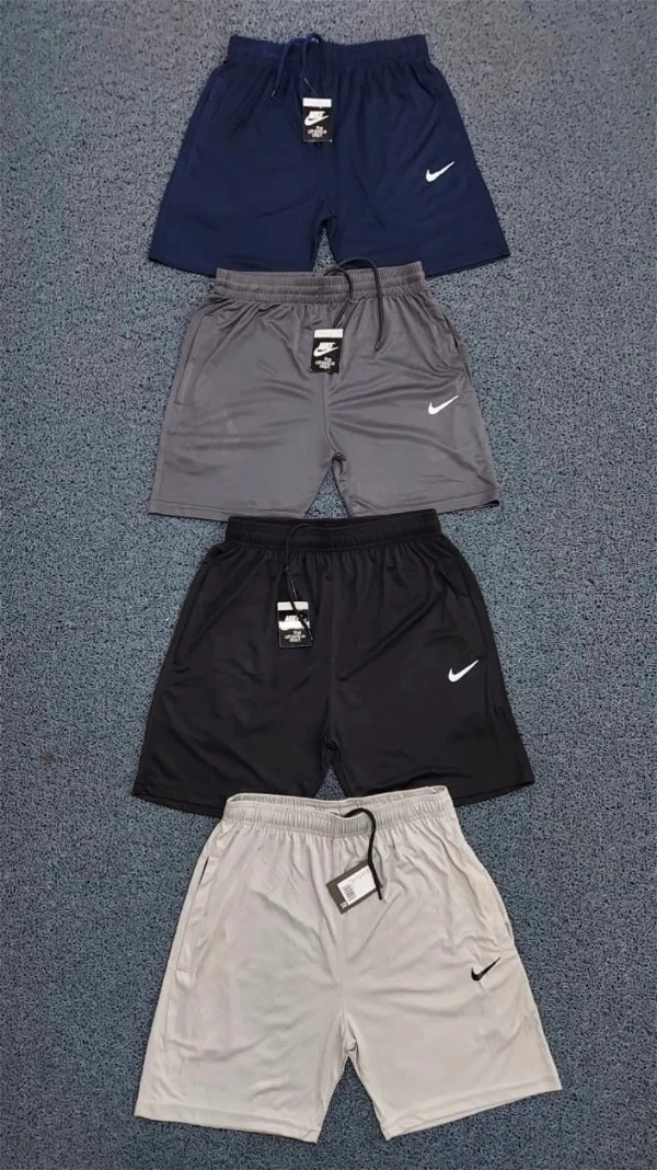 NK7501-Set Of 4 Pcs@145/Pc- Sports Semi Taiwan Fabric Shorts-NK7501-A218-S02-DGY - M-1, L-1, XL-1, XXL-1, Dark Grey