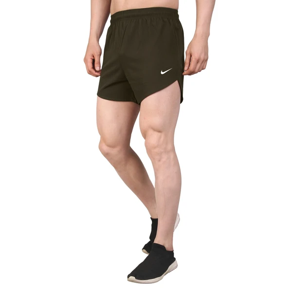 NK7503-Set Of 4 Pcs@150/Pc- Sports NS Lycra Fabric Running Shorts-NK7503-AN13-S02-BLK - M-1, L-1, XL-1, XXL-1, Black