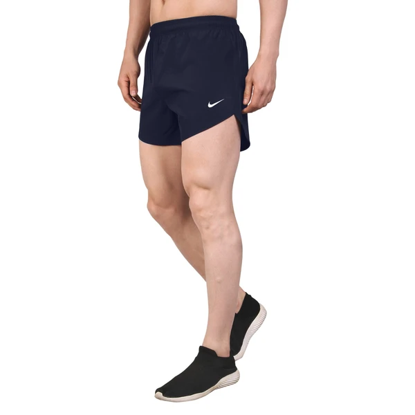 NK7503-Set Of 4 Pcs@150/Pc- Sports NS Lycra Fabric Running Shorts-NK7503-AN13-S02-DGY - M-1, L-1, XL-1, XXL-1, Dark Grey