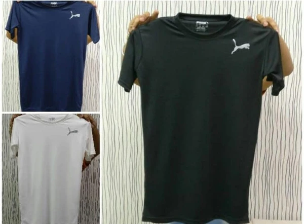 PM2001-Set of 4 Pcs@145/Pc-Sports Drifit 2 Way Fabric Half Sleeves T-Shirt-PM2001-RP16-S02-BLK - M-1, L-1, XL-1, XXL-1, Black