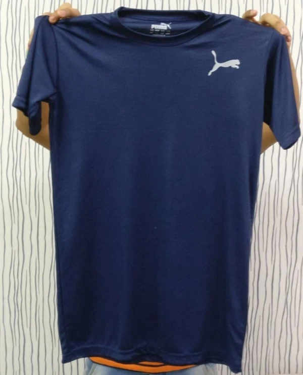 PM2001-Set of 4 Pcs@145/Pc-Sports Drifit 2 Way Fabric Half Sleeves T-Shirt-PM2001-RP16-S02-NVB - M-1, L-1, XL-1, XXL-1, Navy Blue