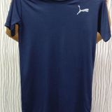 PM2001-Set of 4 Pcs@116/Pc-Sports Drifit 2 Way Fabric Half Sleeves T-Shirt-PM2001-RP14-S02-SKB - M-1, L-1, XL-1, XXL-1, Sky Blue