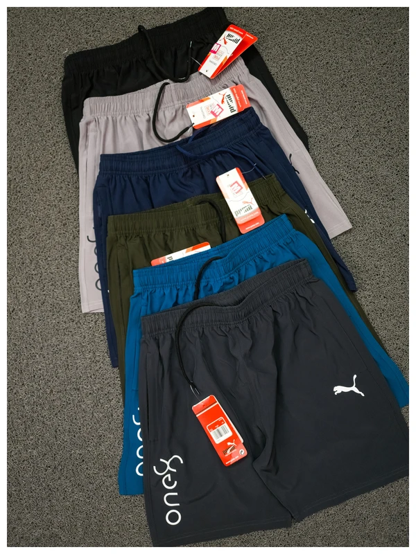 PM7502-Set Of 4 Pcs@170/Pc- Sports NS Lycra Fabric Shorts-PM7502-AN13-S02-LGY - M-1, L-1, XL-1, XXL-1, Light Grey