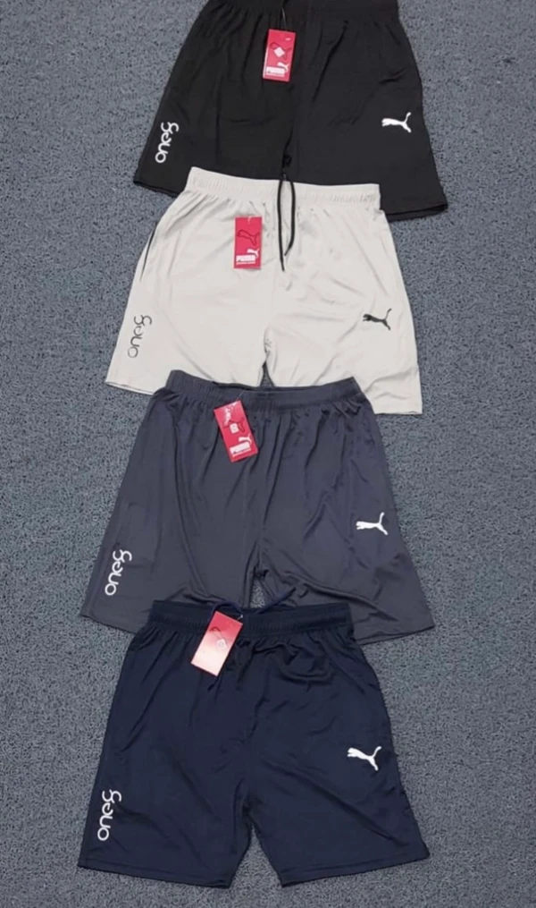 PM7502-Set Of 4 Pcs@130/Pc- Sports 2 Way Lycra Fabric Shorts-PM7502-A218-S02-DGY - M-1, L-1, XL-1, XXL-1, Dark Grey