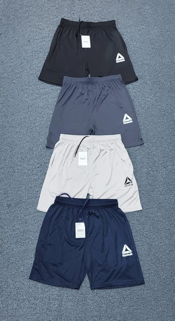 RB7503-Set Of 4 Pcs@130/Pc- Sports 2 Way Lycra Fabric Shorts-RB7503-A218-S02-LGY - M-1, L-1, XL-1, XXL-1, Light Grey