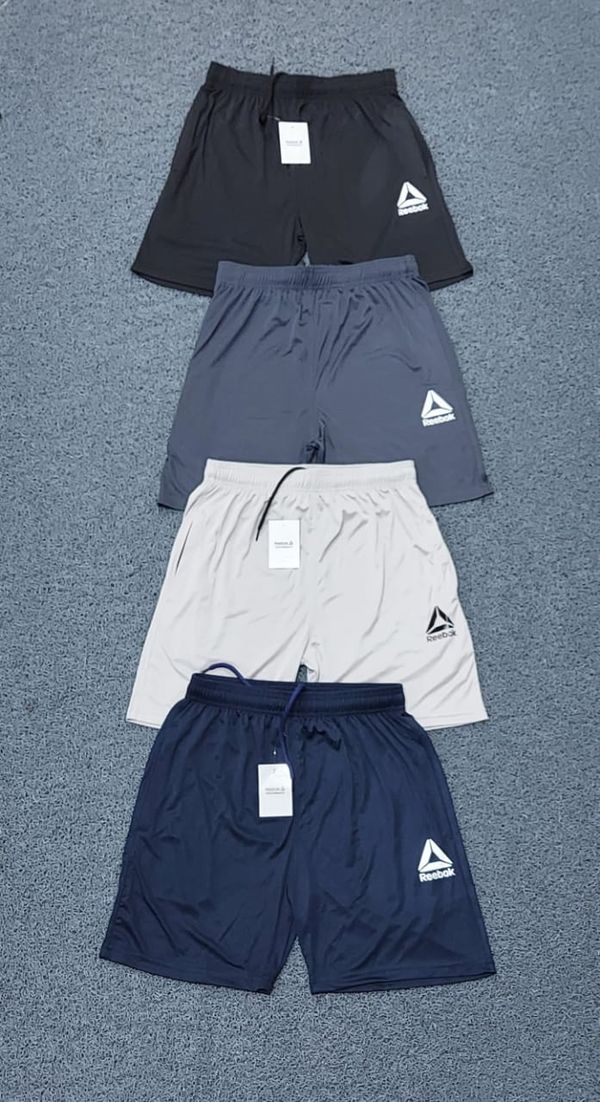 RB7503-Set Of 4 Pcs@130/Pc- Sports 2 Way Lycra Fabric Shorts-RB7503-A218-S02-DGY - M-1, L-1, XL-1, XXL-1, Dark Grey