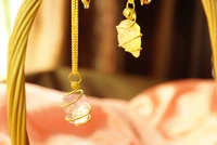 Raw Semi Precious Stone AMETHYST & CITRINE  SINGLE LAYER  - purple , Rose pink , Yellow, natural 