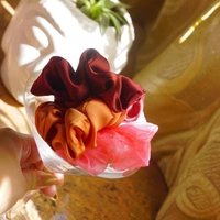 Bloody Orange Cocktail Combo - wine red , caramel,  organza pink, M