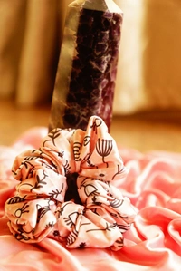XL JAPANESE SATIN SCRUNCHIES  - BTS PRINT, 2