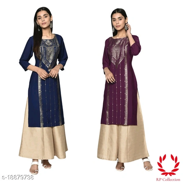 Catalog Name:*Women Crepe Straight Gold Printed Kurtis - Multi colour's Kurtis, S, L, M, XL, XXL