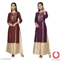 Catalog Name:*Women Crepe Straight Gold Printed Kurtis - Multi colour's Kurtis, S, L, M, XL, XXL