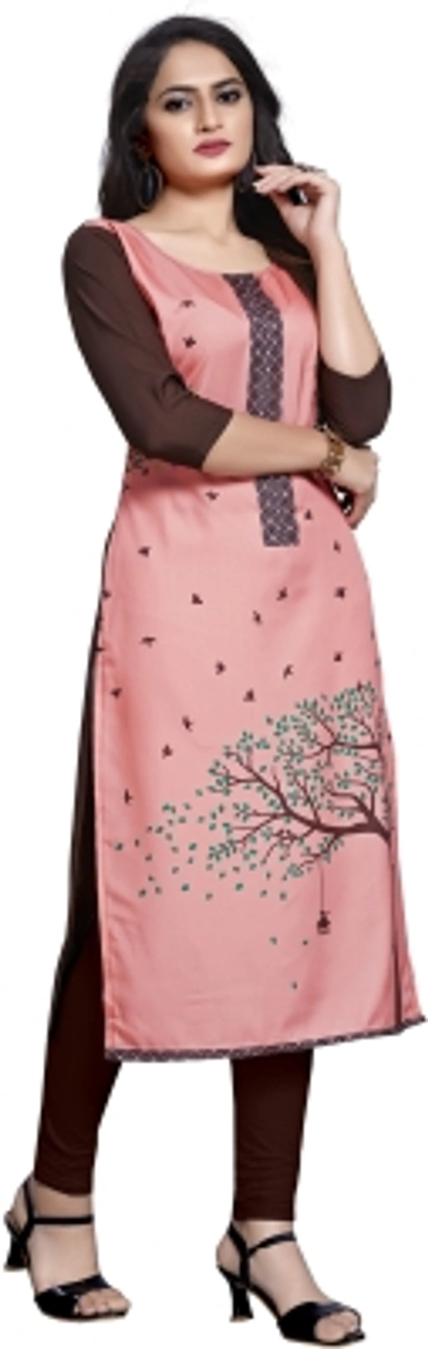 Siya Fashion Women Printed Kruti - Color: Pink, Brown, Size: S, M, L, XL, XXL