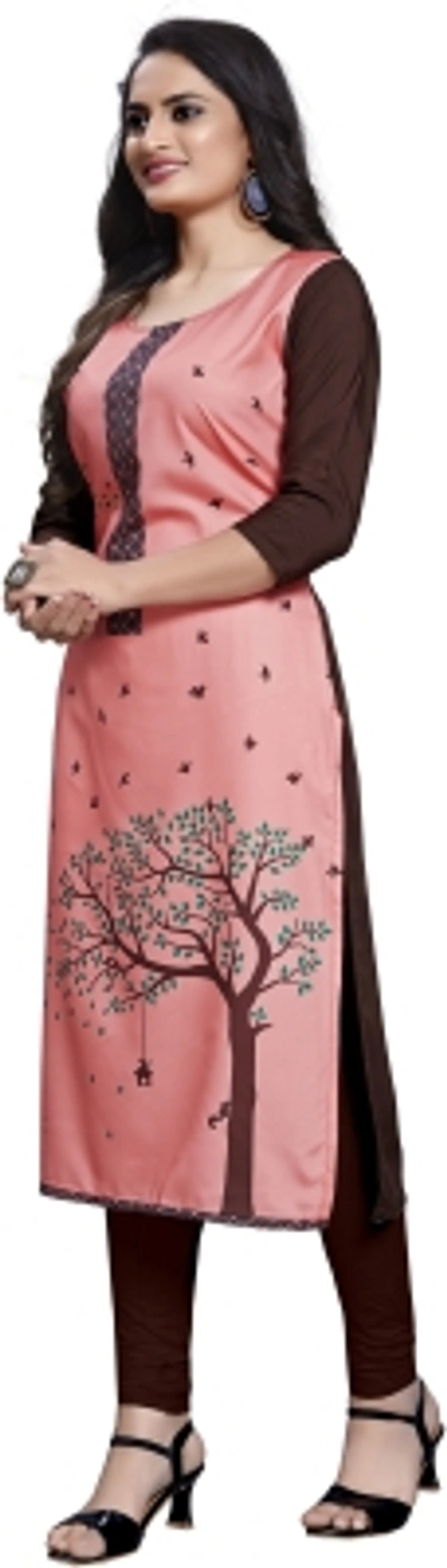Siya Fashion Women Printed Kruti - Color: Pink, Brown, Size: S, M, L, XL, XXL