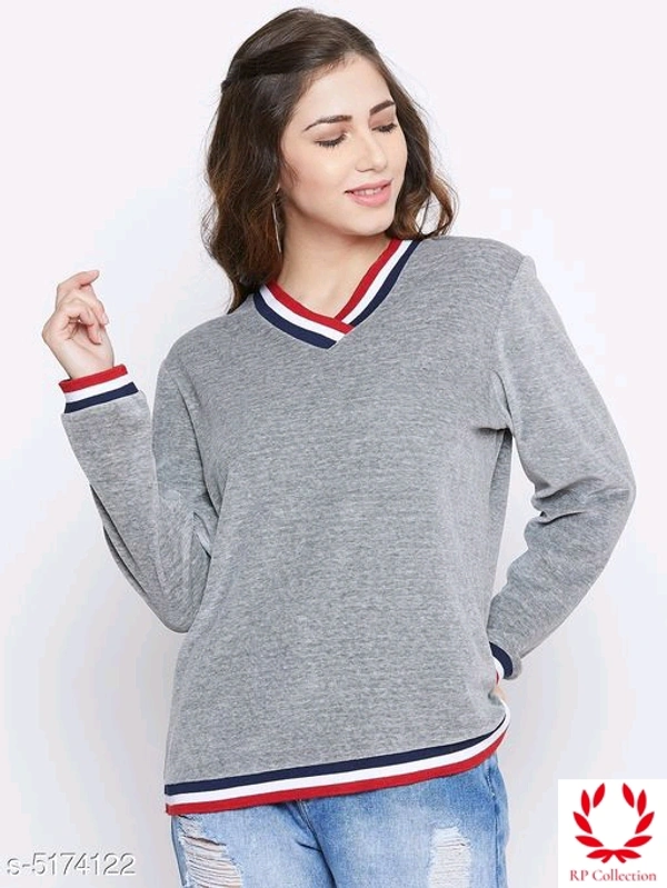 Catalog Name:*Attractive Cotton Blend Women's Sweatshirt* - All Colours, S, L, M, XL, XXL, XXXL
