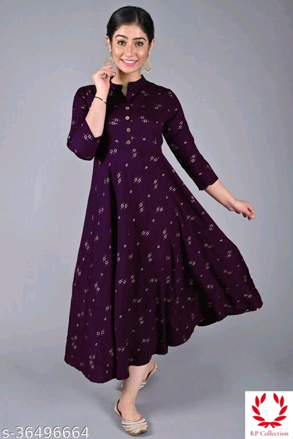 Printed Anarkali Kurti for Women Ethnic Wear - All Colours, Free size, M, L XL XXL