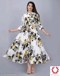 Printed Anarkali Kurti for Women Ethnic Wear - All Colours, Free size, M, L XL XXL