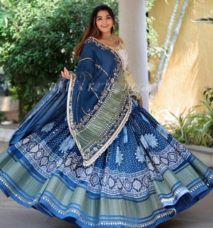 Semi-Stitched Navy Blue Bridal New Collection Lehenga Choli, Size: Free  Size at Rs 1299 in Surat