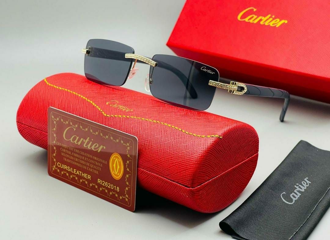 Golden Cartier Sunglasses Rimless at Rs 160 in Delhi | ID: 2850632018130