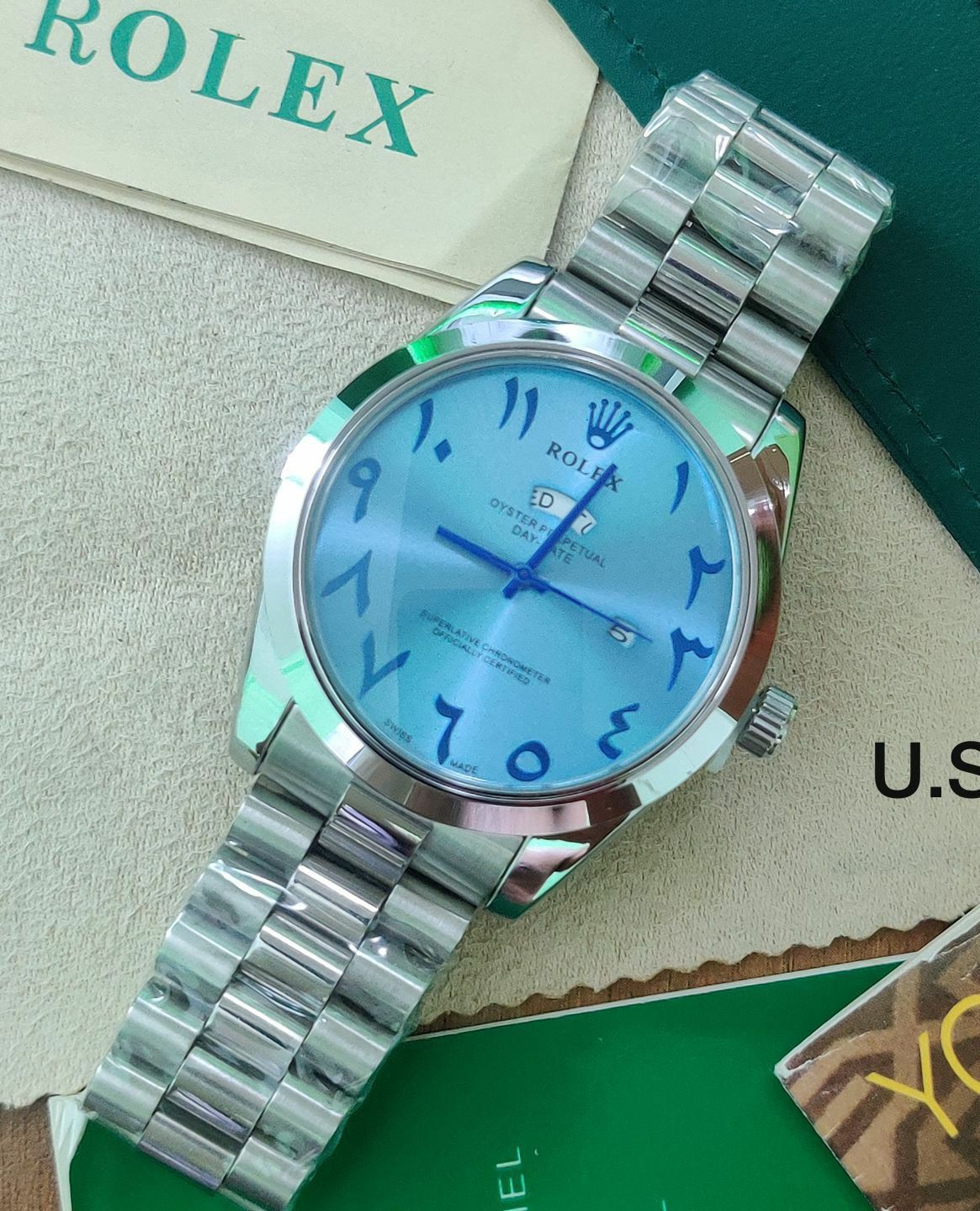Pink Cohome Steel Automatic Arabic Numerals Watches Solid Steel Watchband  Waterproof Arab Numbers Wristwatch Islamic Mechanical - AliExpress