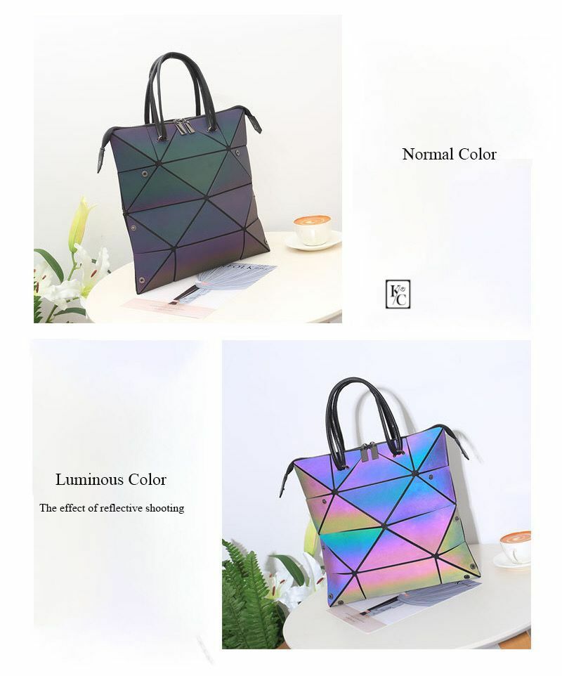 DIOMO Geometric Lingge Women Backpack Luminous Mens Travel Shoulder Bag  Rucksack (Luminous NO.3) - Imported Products from USA - iBhejo