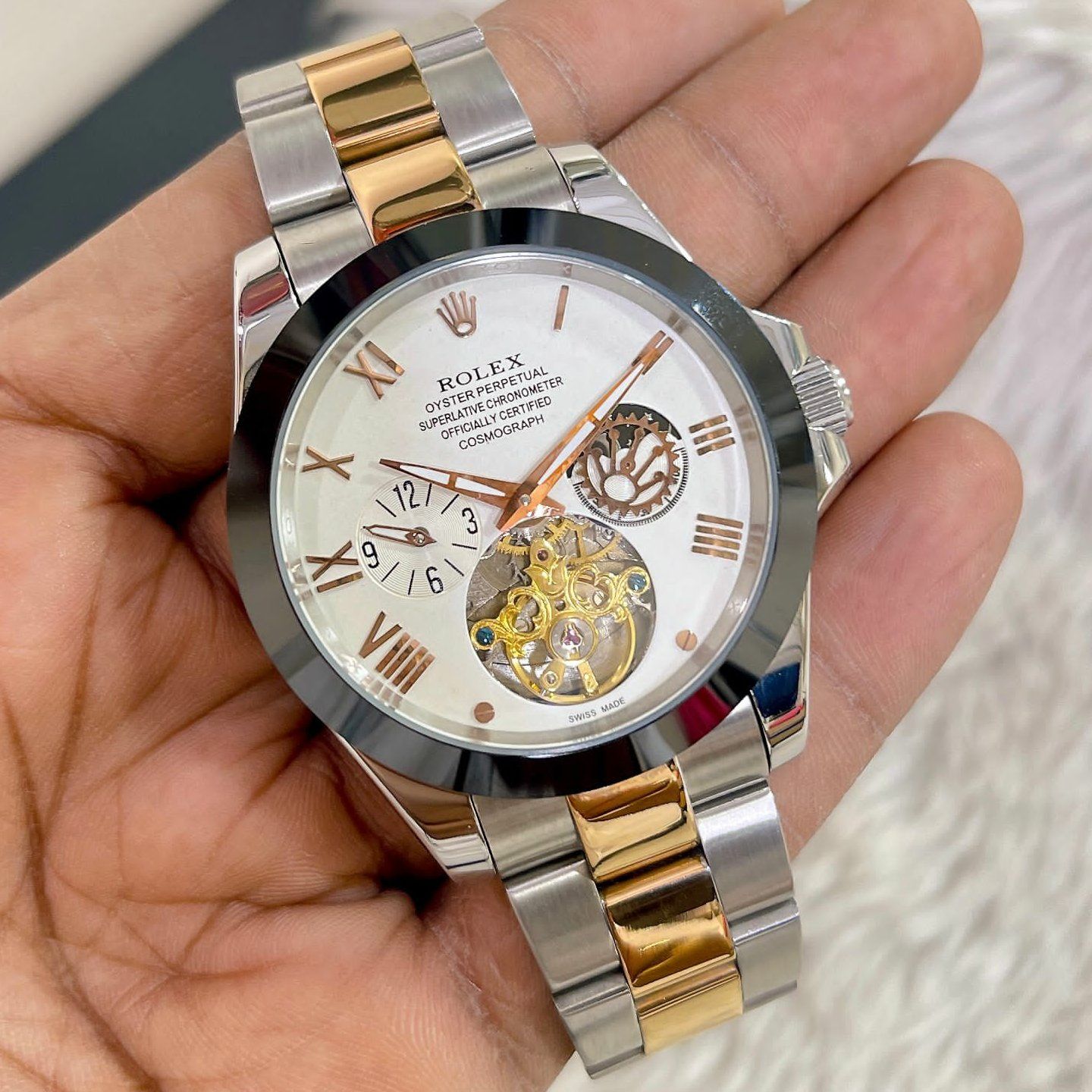 Buy Premium Men Rolex Watch, Leather Strap (SG23)