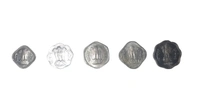 Set Of 5, Aluminium Old Coin 