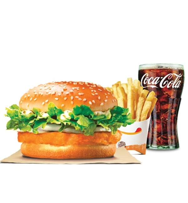 hot veggie burger meal - 