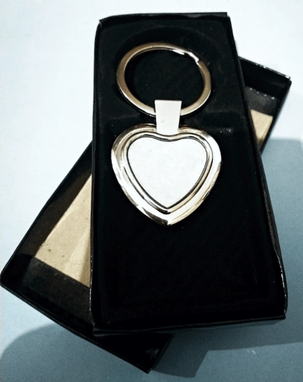 Chrome Metal Key Ring (Original) - Chrome, Heart