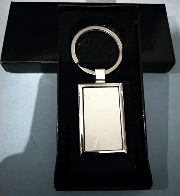 Chrome Metal Key Ring (Original) - Chrome, Rectangle