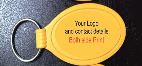 Plastic Key Chains For Distribution - Yellow, 100
