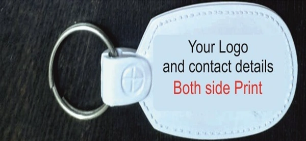 Plastic Key Chains for Distribution - White, 100
