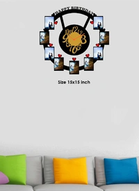 Wooden Wall Clock Frame - Golden Clock - 15x15, 9