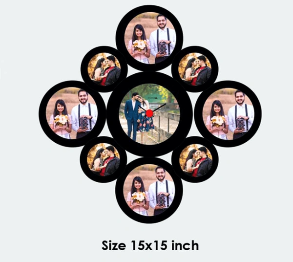 Wooden Wall Clock Frame- Blink - 15x15 Inch, 9