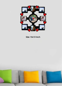Wooden Wall Clock Frame- Square - 15x15 Inch, 9