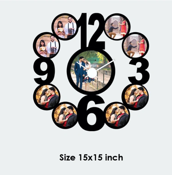Wooden Wall Clock Frame- Simplicity Is Best - 15x15 Inch, 9