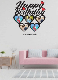 Wooden Wall Frame 5 Pics (Design-2) - 15x15 Inch, 5