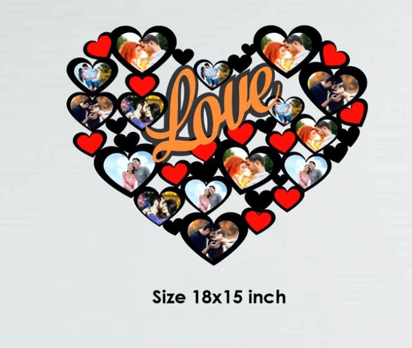Wooden Wall Frame 15 Pics (Design-7) - 15x18 INch, 15