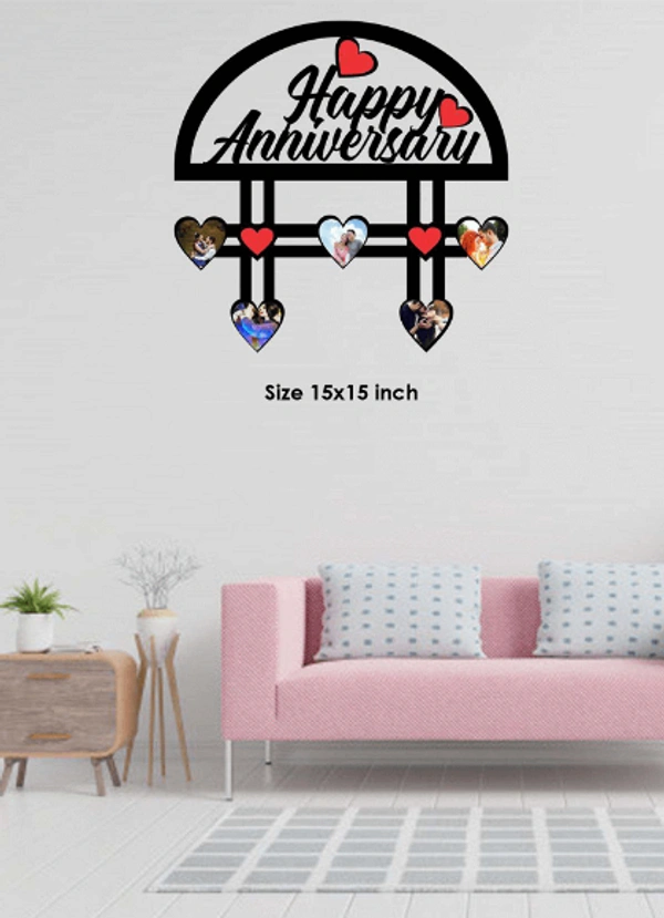 Wooden Wall Frame 6 Pics (Design-9) - 15x15 Inch, 5