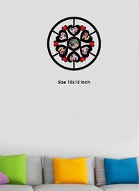 Wooden Wall Clock Frame- Love Heart - 15x15 Inch, 7