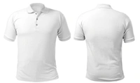 Collar T-shirts With Front Logo & Back Branding - XL, Black