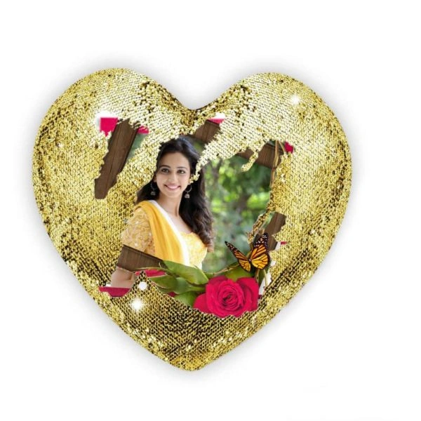 Magic Cushion Heart Shape - Golden