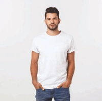 White Dot Knit T-shirts Heavy Quality - L, Black