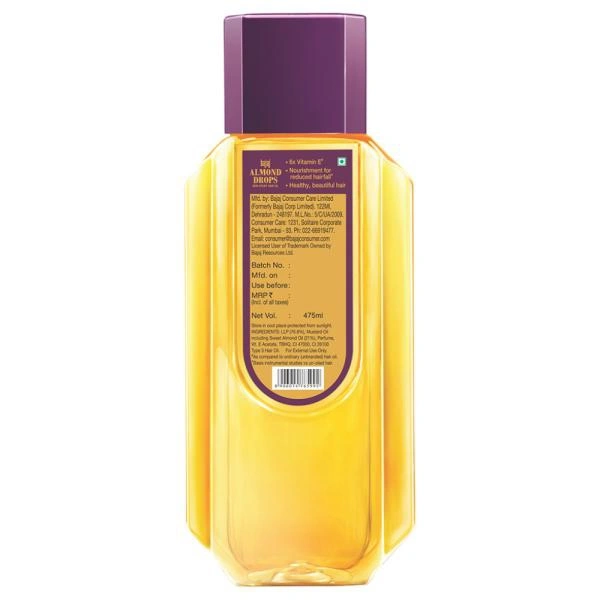 Bajaj Almond Drops Non Sticky Hair Oil 95 ml - 475 Ml