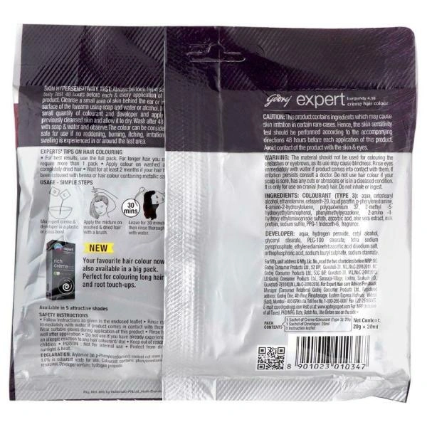 Godrej Expert Rich Colour, Burgundy - Burgundy, 20 Gm