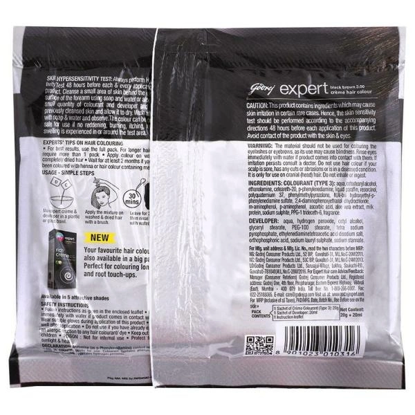 Godrej Expert  Colour, Black Brown - 20 Gm, Black Brown
