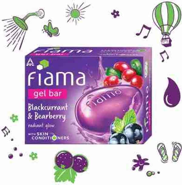 Fiama Bearberry & Blackcurrant Gel Bar - 125 Gm