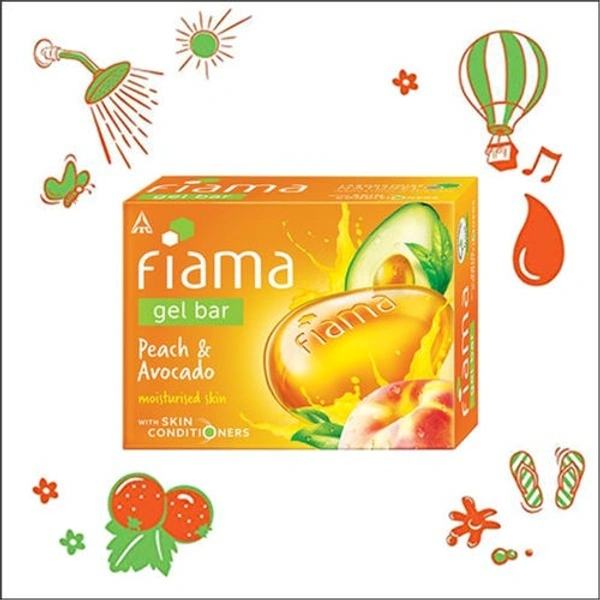 Fiama Mild Dew Peach & Avocado Gel Bar - 125 Gm