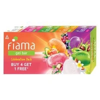 Fiama Gel Bathing Bar Celebration Pack - With 5 Unique Gel Bars, 125 g (Buy 4 Get 1 Free)